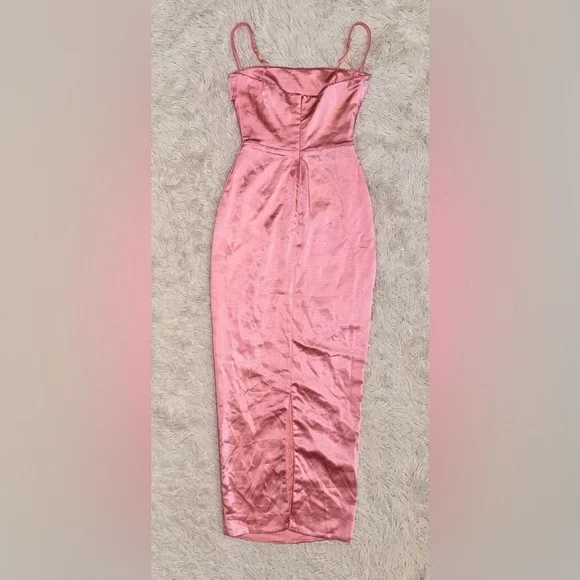 NWOT HOUSE OF CB 'Costanza' Bright Peach Maxi Dress sz XS - Picture 5 of 8